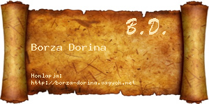 Borza Dorina névjegykártya